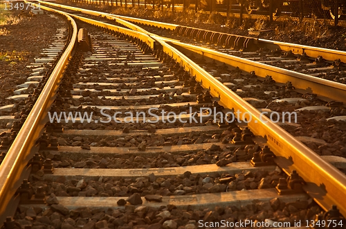 Image of Railway at the golden hour