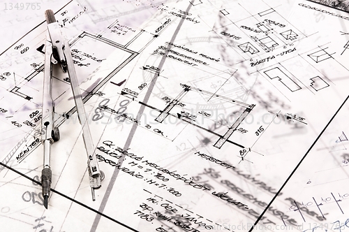 Image of Business background made out of construction plans