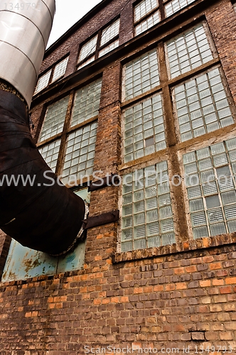 Image of Angle shot of an industrial building with ventilation shaft