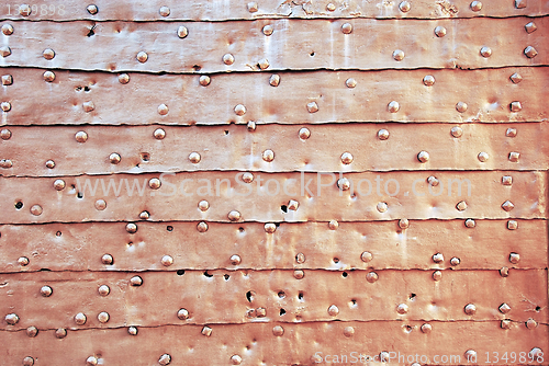 Image of Rusty ancient metallic gate surface