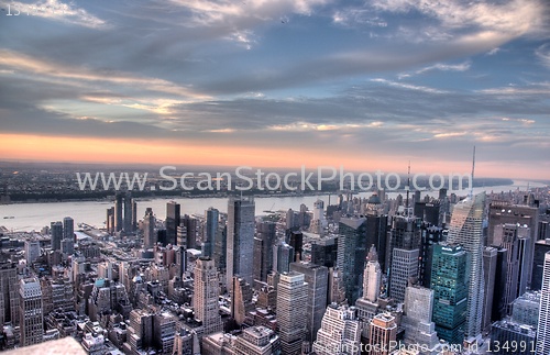 Image of manhattan from empire state building view