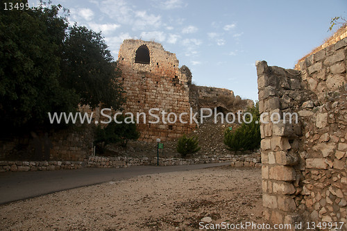 Image of Crusaders castle ruins in Galilee