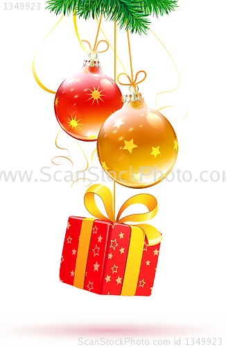Image of Christmas decorative composition
