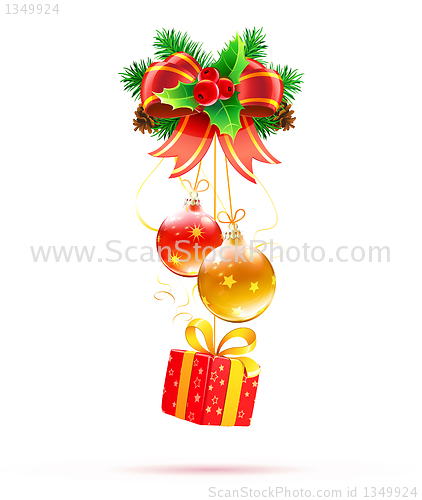 Image of Christmas decorative composition