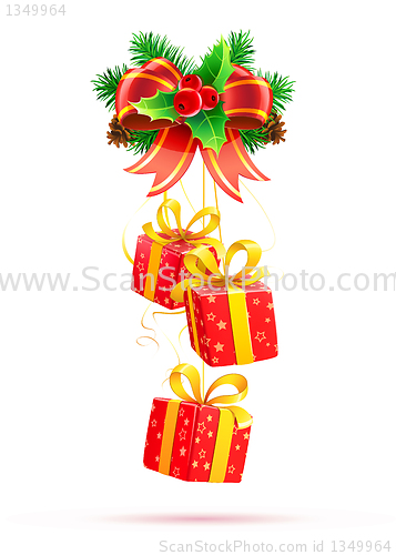 Image of Christmas decorative composition