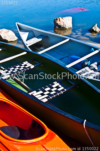 Image of Colorful canoes