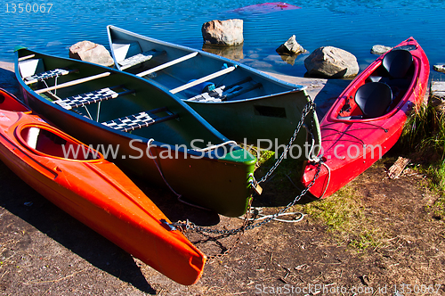 Image of Colorful canoes