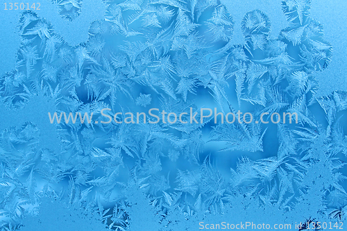 Image of ice patterns on winter glass