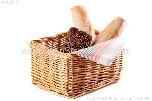 Image of fresh bread in a basket
