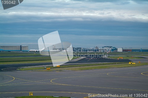 Image of Runways and hangars at an airport