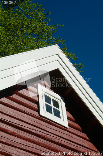 Image of Detail of log cabin