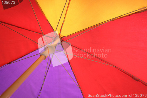 Image of multi coloured umbrella