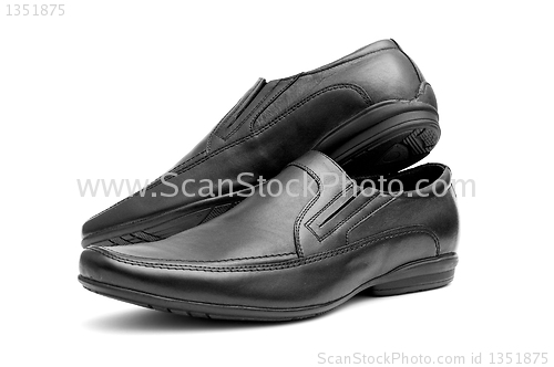 Image of Pair of black man's shoes 