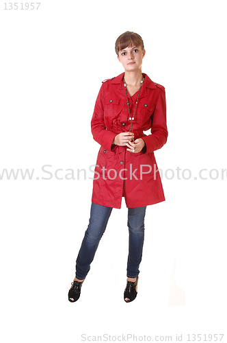 Image of Girl in red coat.