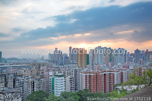 Image of urban city sunset