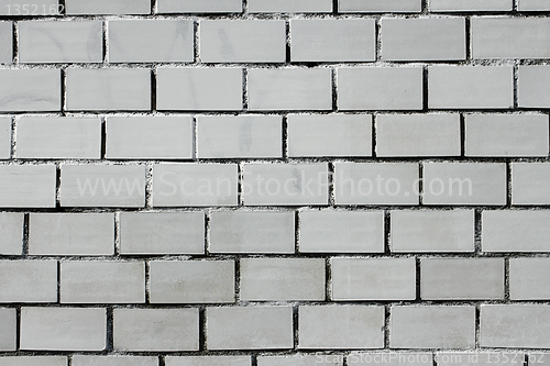 Image of White painted brick wall