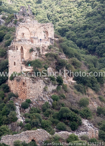 Image of Crusaders castle ruins in Galilee