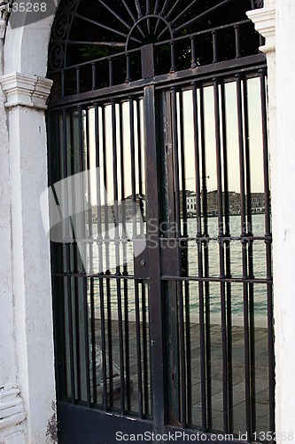 Image of reflections in glass doors