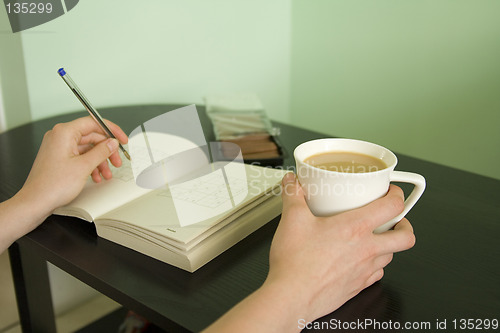 Image of Doing the sudoku