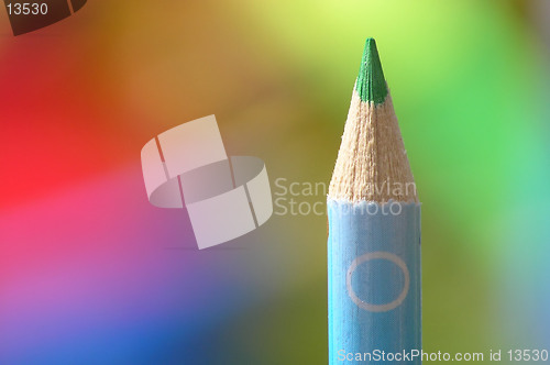 Image of Pencil on mulitcolored background