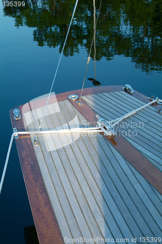 Image of Rear end of sailboat