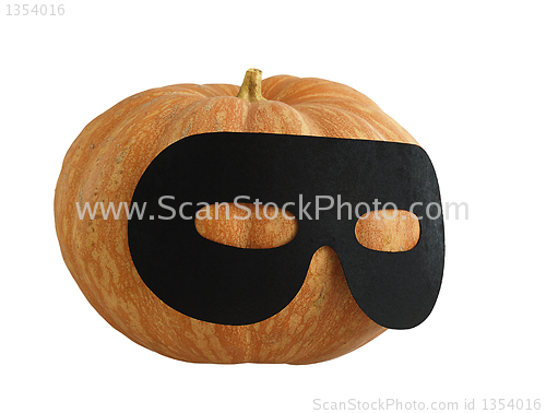 Image of Halloween masqueraded pumpkin