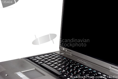 Image of High-end laptop computer isolated on white background