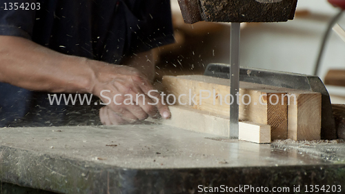 Image of Woodworking factory worker