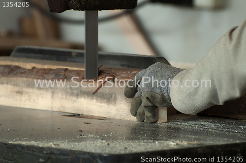 Image of Woodworking factory worker