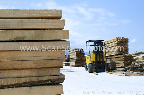 Image of Carpentry factory and ordered timber