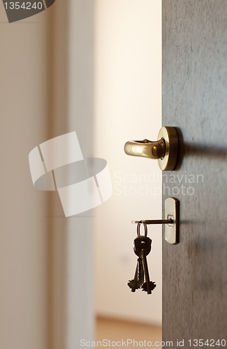 Image of Open door with keys