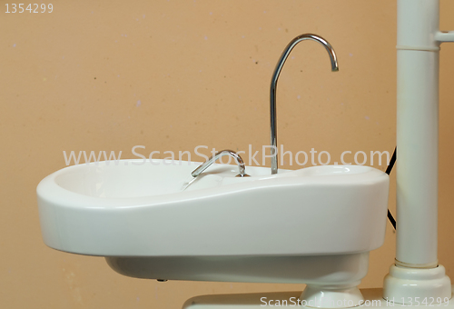 Image of Sink with water in the dental office