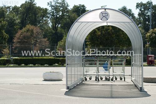 Image of Shopping carts and storage