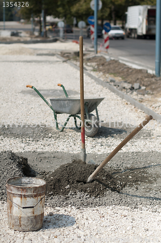 Image of Tools for manual mixing of concrete