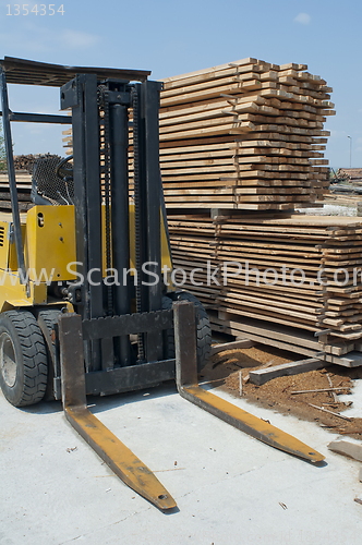 Image of Carpentry factory and ordered timber