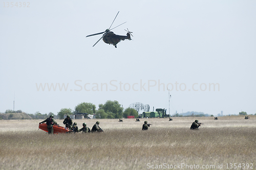 Image of Military operation with helicopters