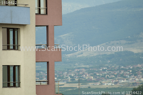 Image of Residential building and village