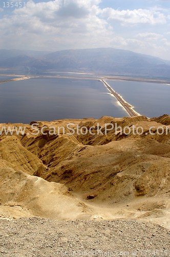 Image of arava desert - dead landscape, stone and sand