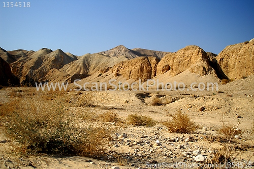 Image of arava desert - dead landscape, background