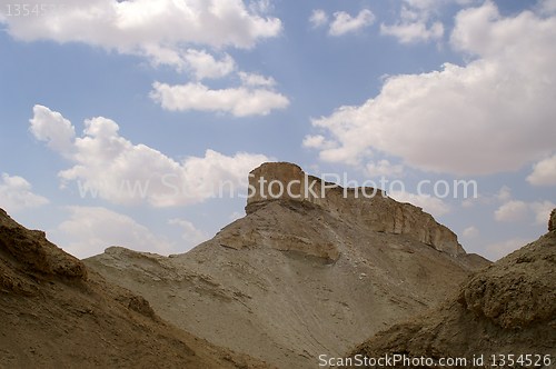 Image of arava desert - dead landscape, stone and sand