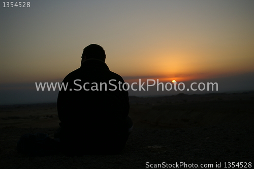 Image of Looking to a sunset - meditation