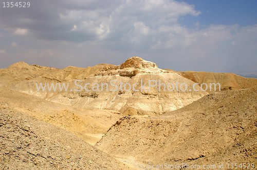 Image of arava desert - dead landscape, stone and sand