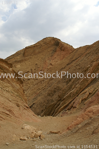 Image of arava desert - dead landscape, stone and sand