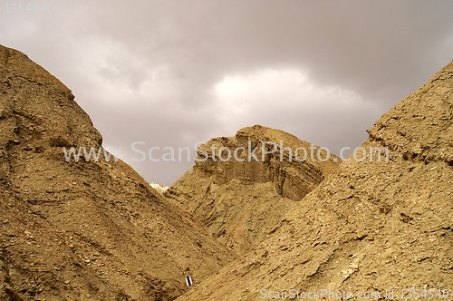 Image of arava desert - dead landscape, stone and sand