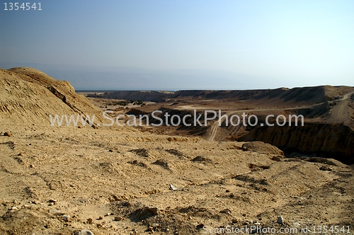 Image of arava desert - dead landscape, background