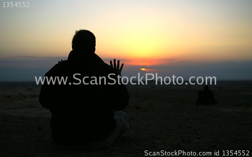 Image of Looking to a sunset - meditation