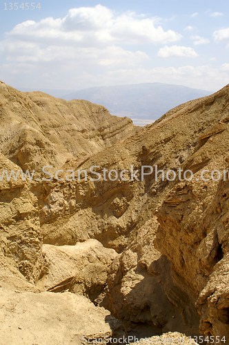 Image of arava desert - dead landscape, stone and sand