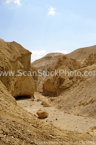 Image of arava desert - dead landscape, stone and sand