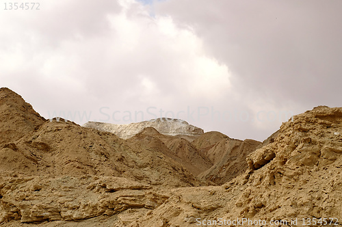 Image of arava desert - dead landscape, stone and sand