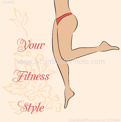 Image of fitness flyer with female bottom